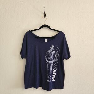 Marc Anthony Women's Size Medium Concert Tee Navy Blue‎ New